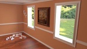 3d 3ds crown molding set