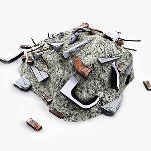 3d model of garbage photo realistic