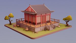 3D model Stylized Chinese House 03