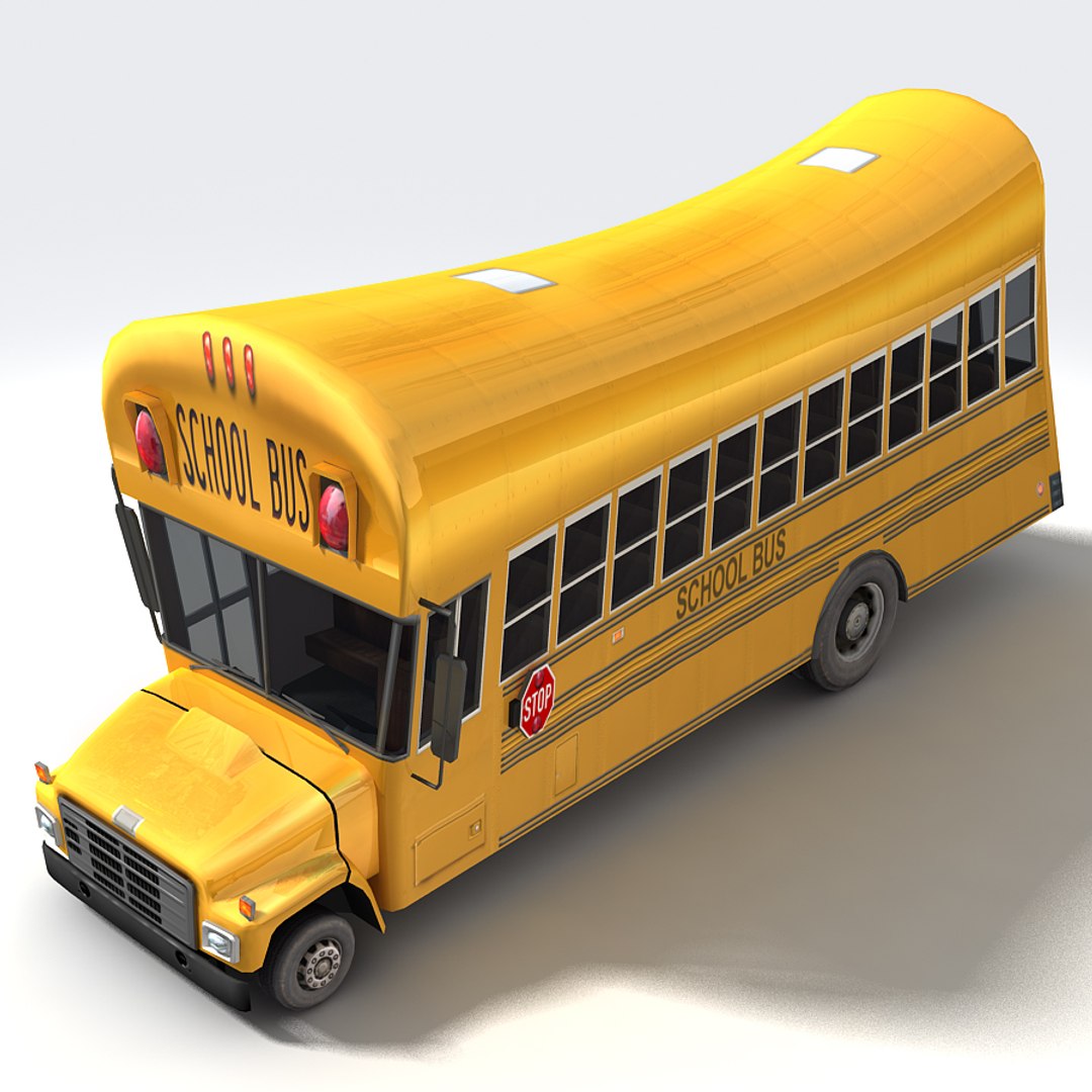 3ds Max Cartoon School Bus