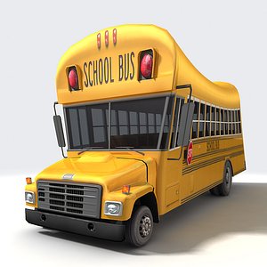 3ds max cartoon school bus
