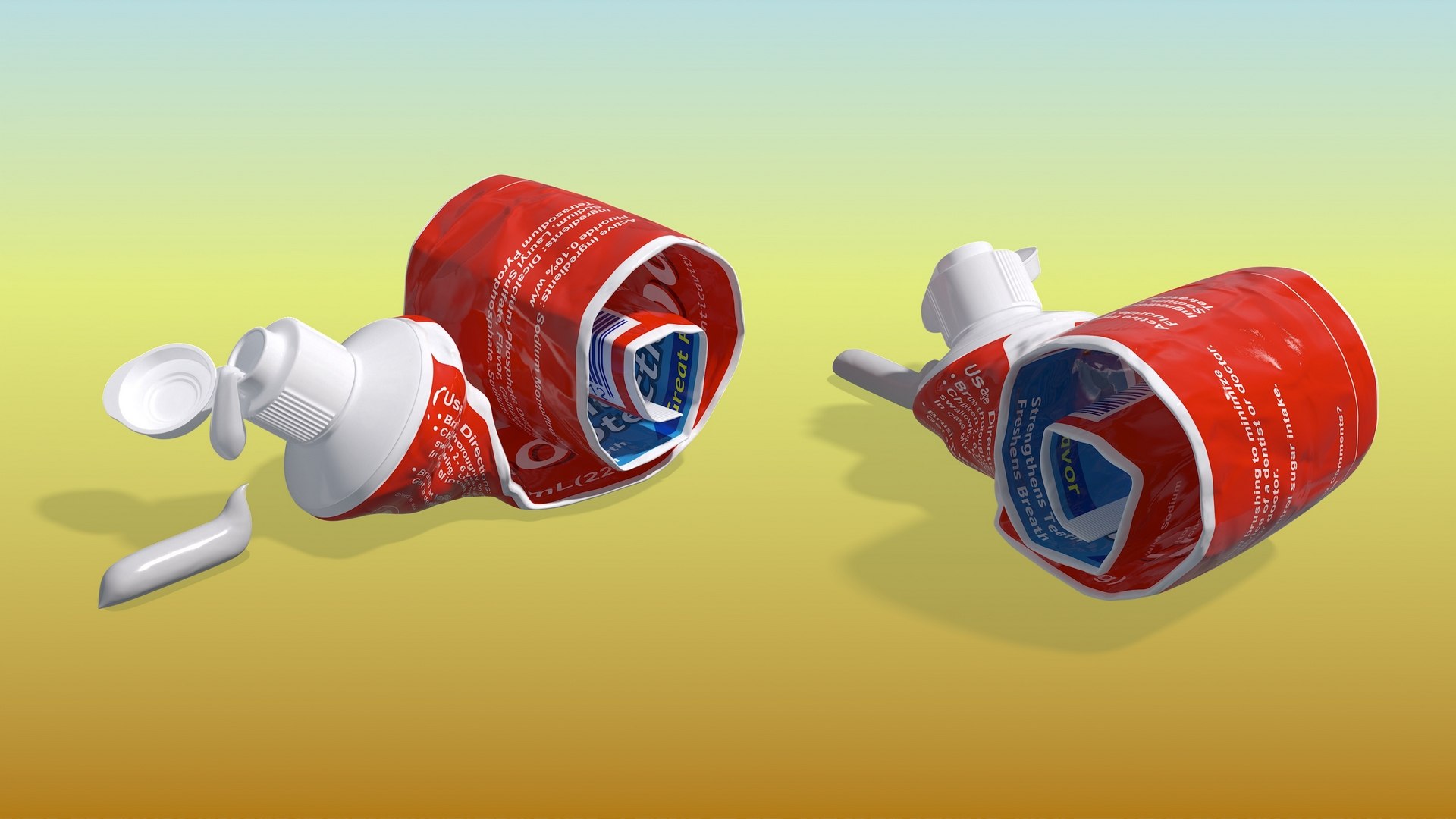 3D Toothpaste Tube Squeezed - TurboSquid 2319392