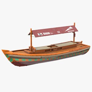 3D Dubai Abra Boat Old model
