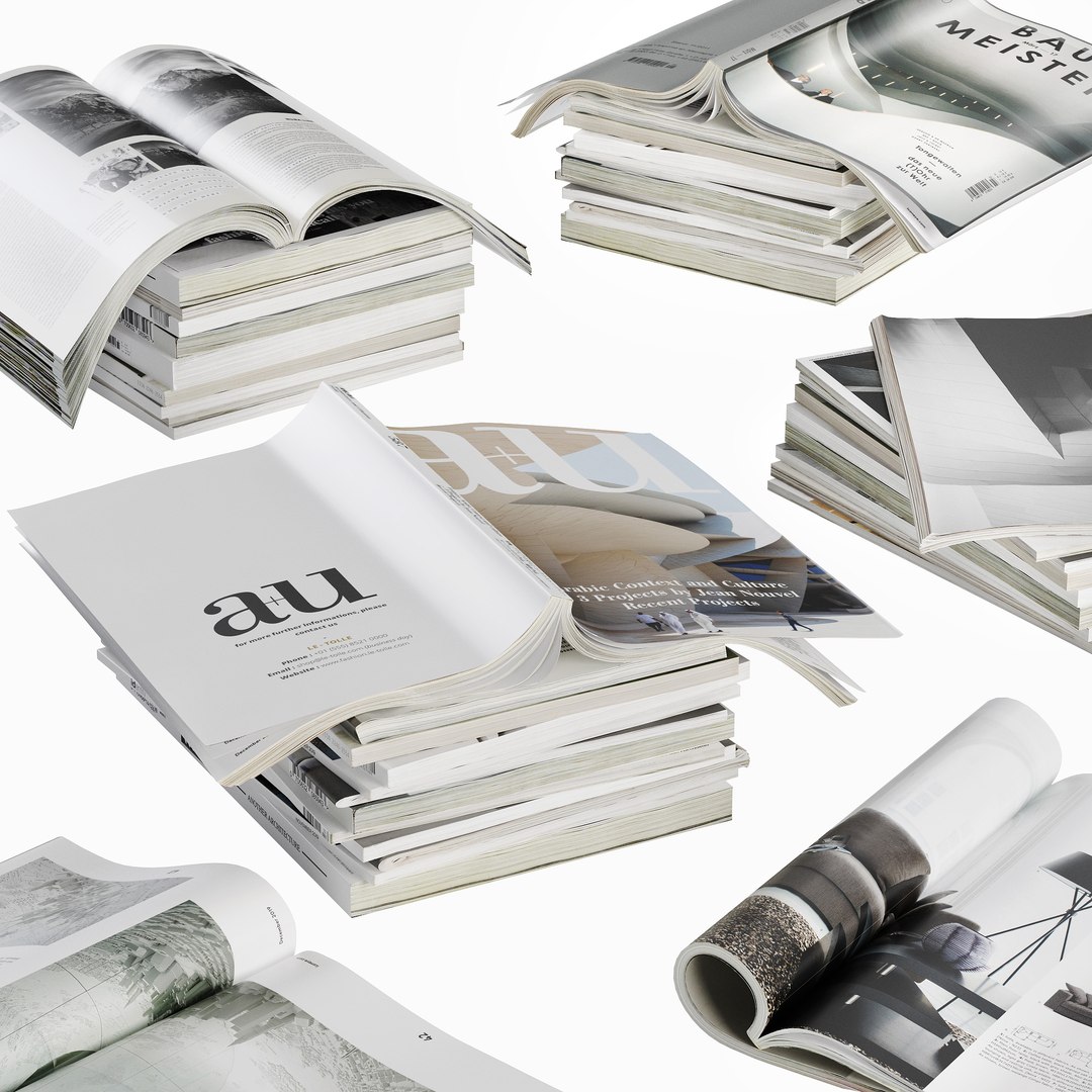 stack set opened 3D model https://p.turbosquid.com/ts-thumb/id/aIcDlK/hS/magazinesset2/jpg/1670517308/1920x1080/fit_q87/6c2a89707d7d901069c8702d2ea7e4df53a595b9/magazinesset2.jpg