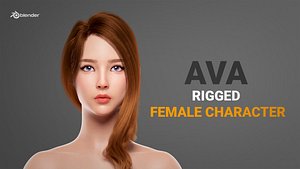 beautiful female character 3D model