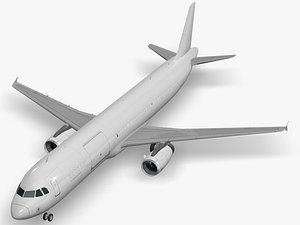 airbus aircraft generic white 3D