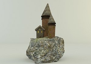 Aquarium rock tower model 3D model 3D