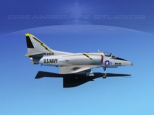 skyhawk douglas a-4 a-4d 3d 3ds