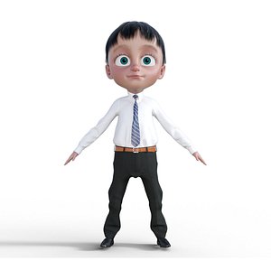 3D 3D Model Boy In Suit