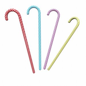 3D christmas candy cane model