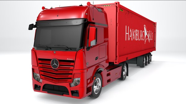 3D mercedes benz actros red - TurboSquid 1559648