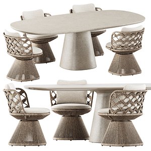 3D model Flair O Outdoor chair and Allure O Outdoor