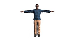 Man with jackets 3D