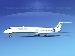 md-87 md-80s jet 3d model