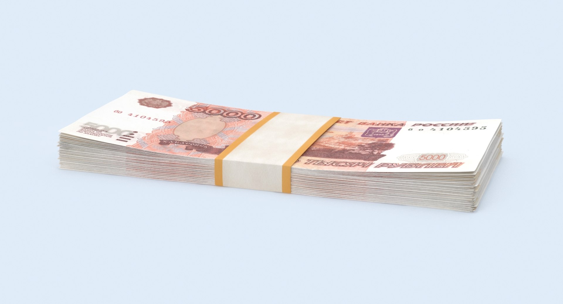 5000 Ruble Note Pack 3d Max