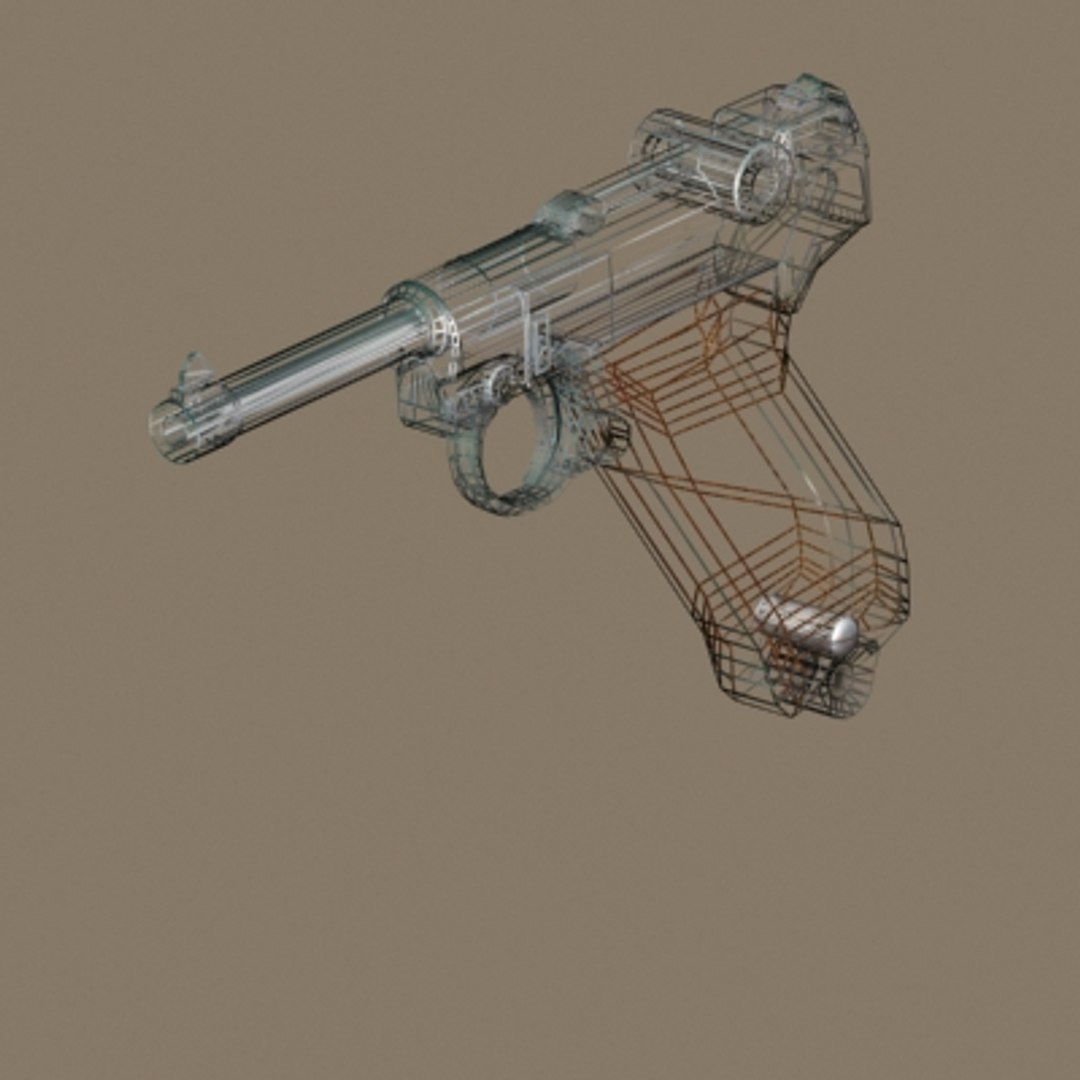 3d Model Luger Gun 8758