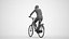 00590Kyle001 - Visualisierung eines jugendlichen, kaukasischen Jungen in lässiger Sommerkleidung, der in der Stadt Fahrrad fährt