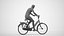 00590Kyle001 - Visualisierung eines jugendlichen, kaukasischen Jungen in lässiger Sommerkleidung, der in der Stadt Fahrrad fährt