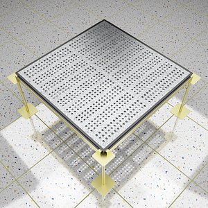 Perforated Raised Floor with Pedestals and Stringer 5