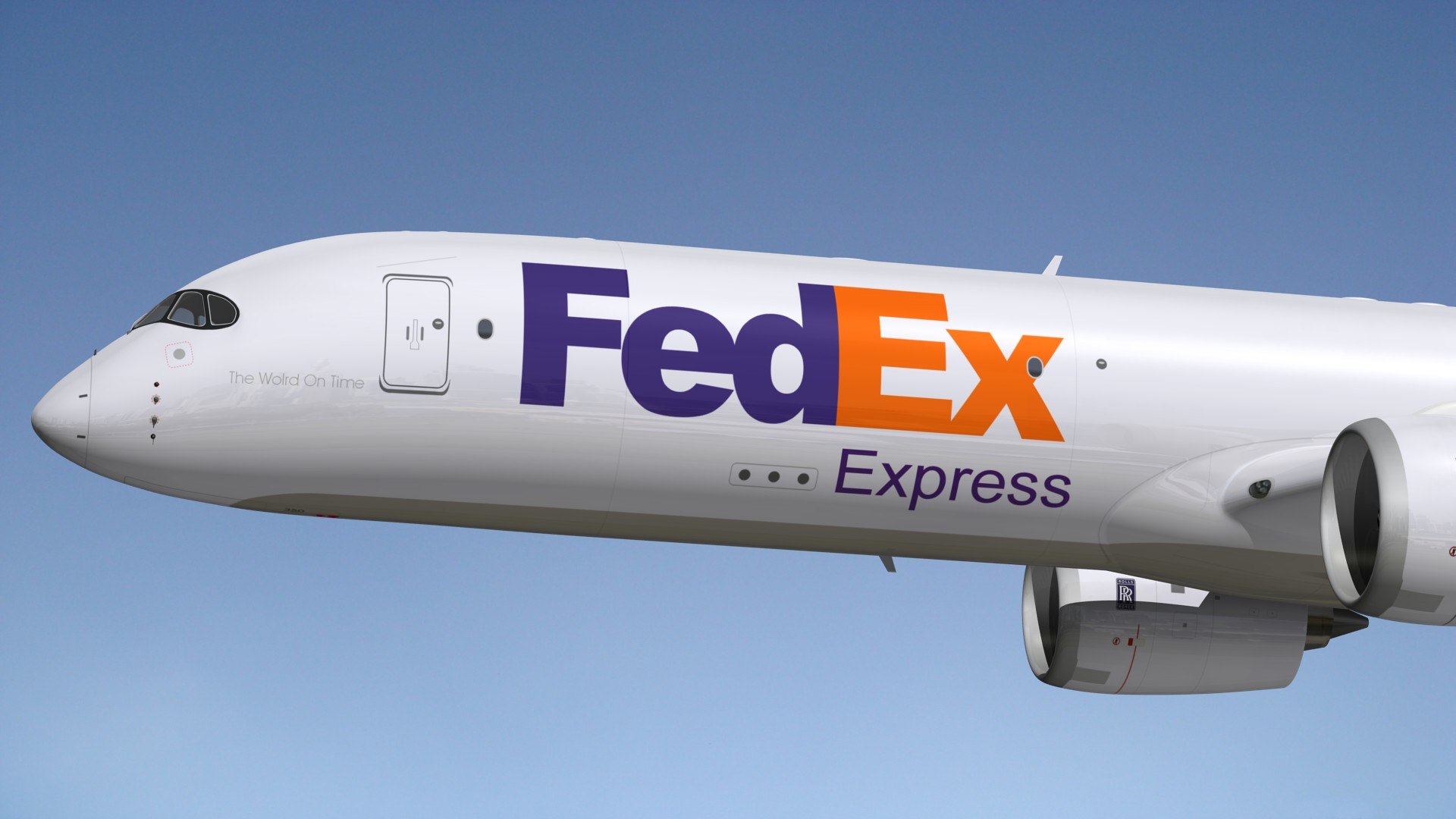 Airbus A350F FedEx 3D Model - TurboSquid 2094528