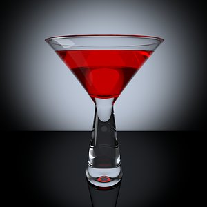 3d cocktail glass model