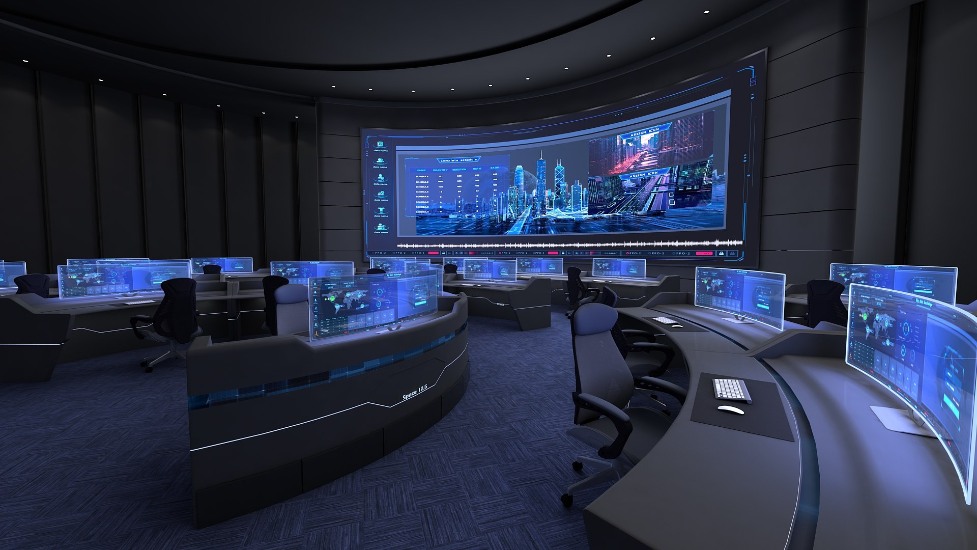 Monitoring Center Command Center 3D model - TurboSquid 2149307
