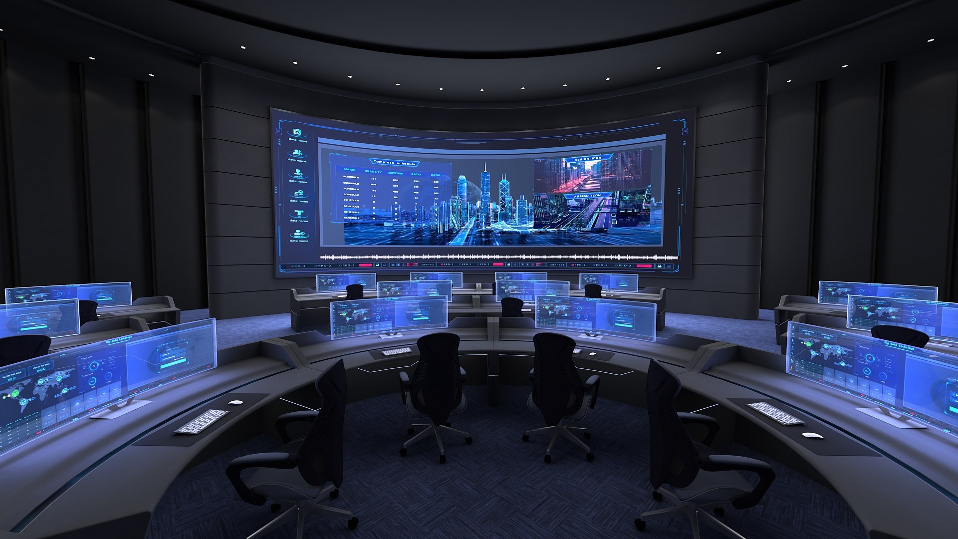 Monitoring Center Command Center 3D model - TurboSquid 2149307