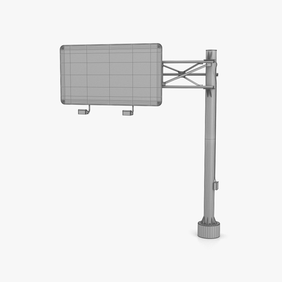 Highway Sign on Trellis 3D model TurboSquid 1812480