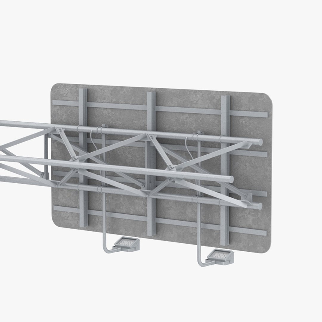 Highway Sign on Trellis 3D model TurboSquid 1812480