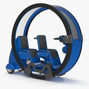Futuristic Personal Vehicle Tube Blue 3D model