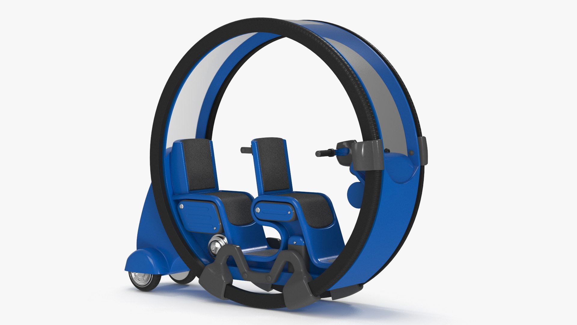 Futuristic Personal Vehicle Tube Blue 3D model preview