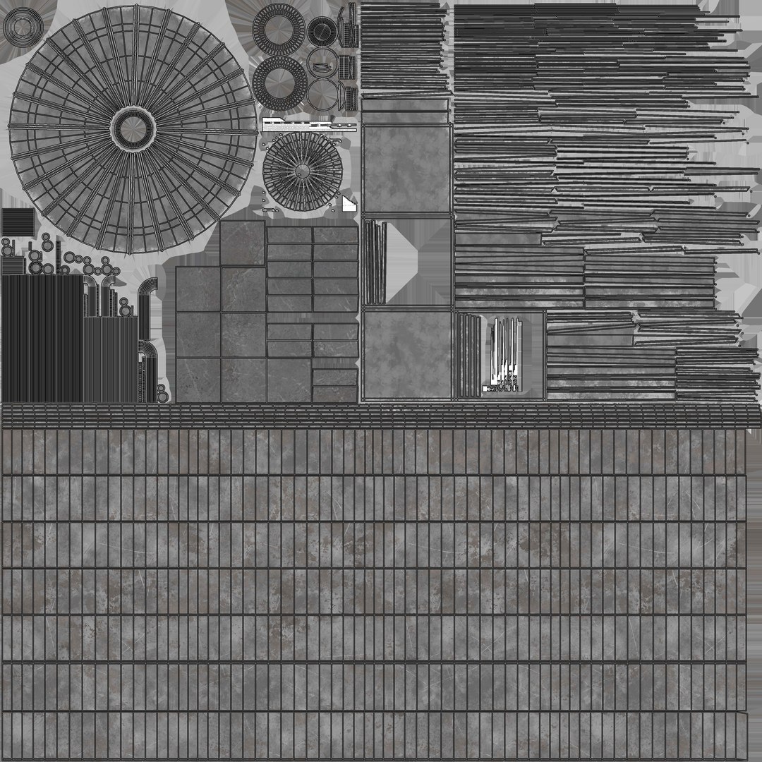 3D Model Detailed Rooftop Collection - TurboSquid 2201210