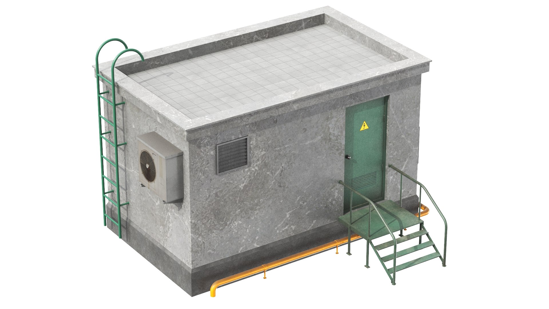 3D Model Detailed Rooftop Collection - TurboSquid 2201210
