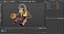 Windup Monkey Toy with Cymbals Striped Red Fur for Cinema 4D