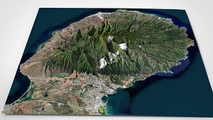 3D Mountain landscape West Maui Forest Reserve Hawai model