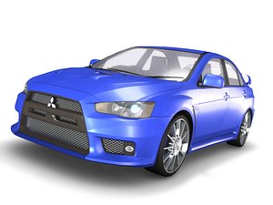 mitsubishi evolution x 3d max
