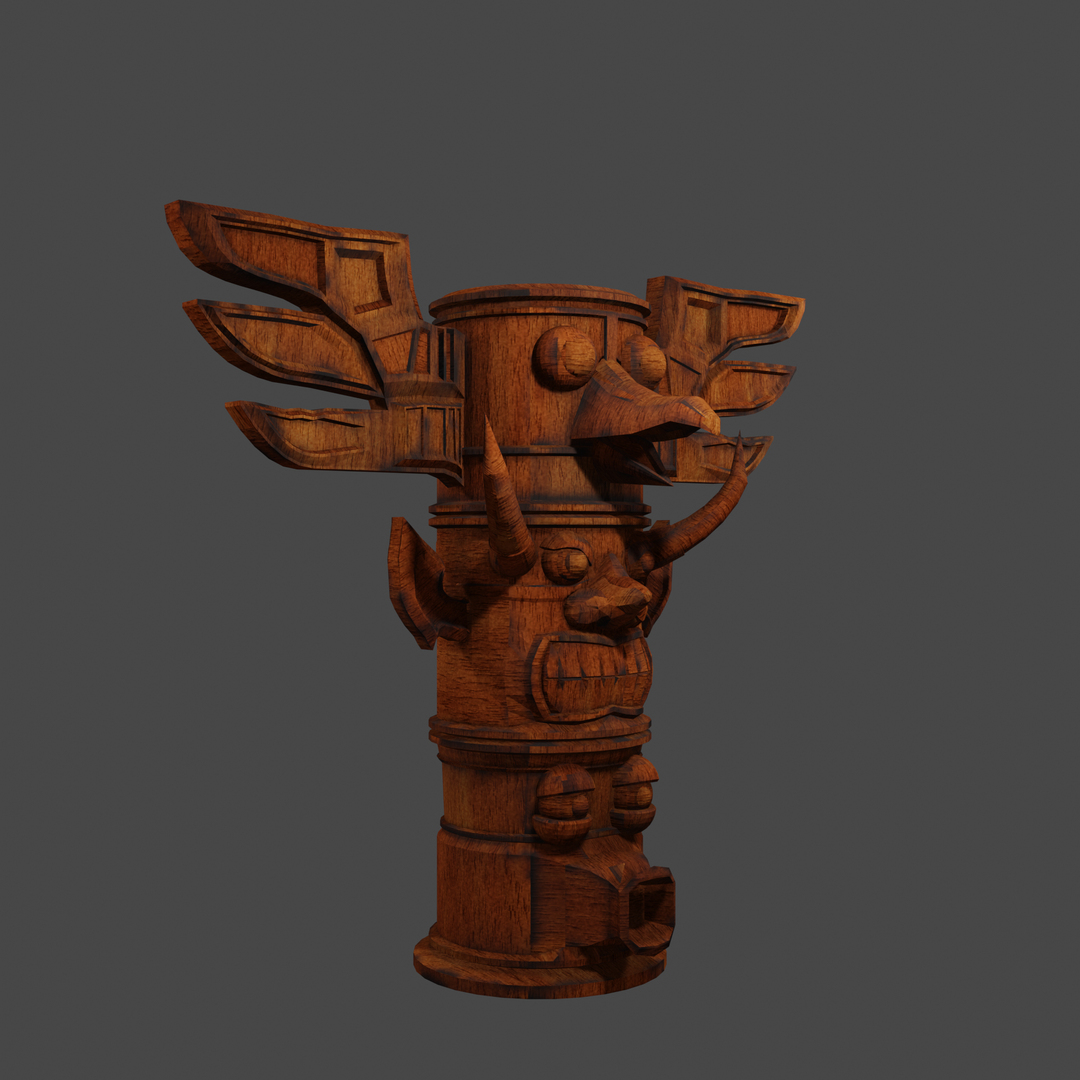 3D Wood Totem model - TurboSquid 1755183