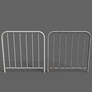 PBR Pedestrian Guard Rail White V2 model