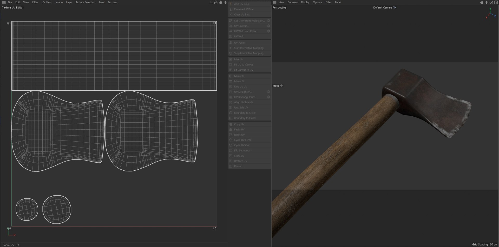 3D Axe PBR model https://p.turbosquid.com/ts-thumb/ie/Z74rUn/dq/uv/jpg/1787379323/1920x1080/fit_q87/14421bffab4a3993f7fbbc223511c7708a30b394/uv.jpg