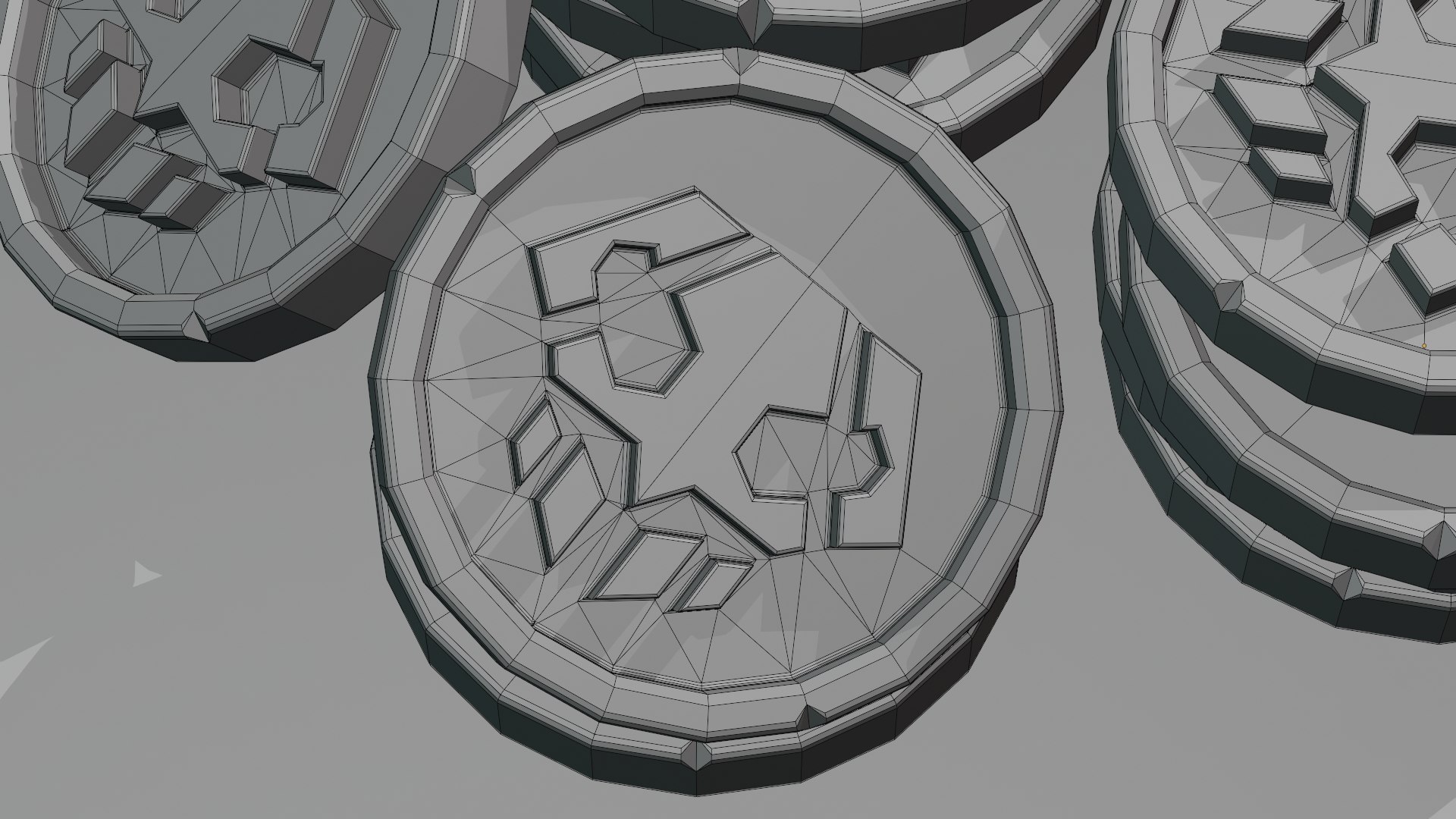 Gold Coins Low-poly 3D model 3D - TurboSquid 1861864