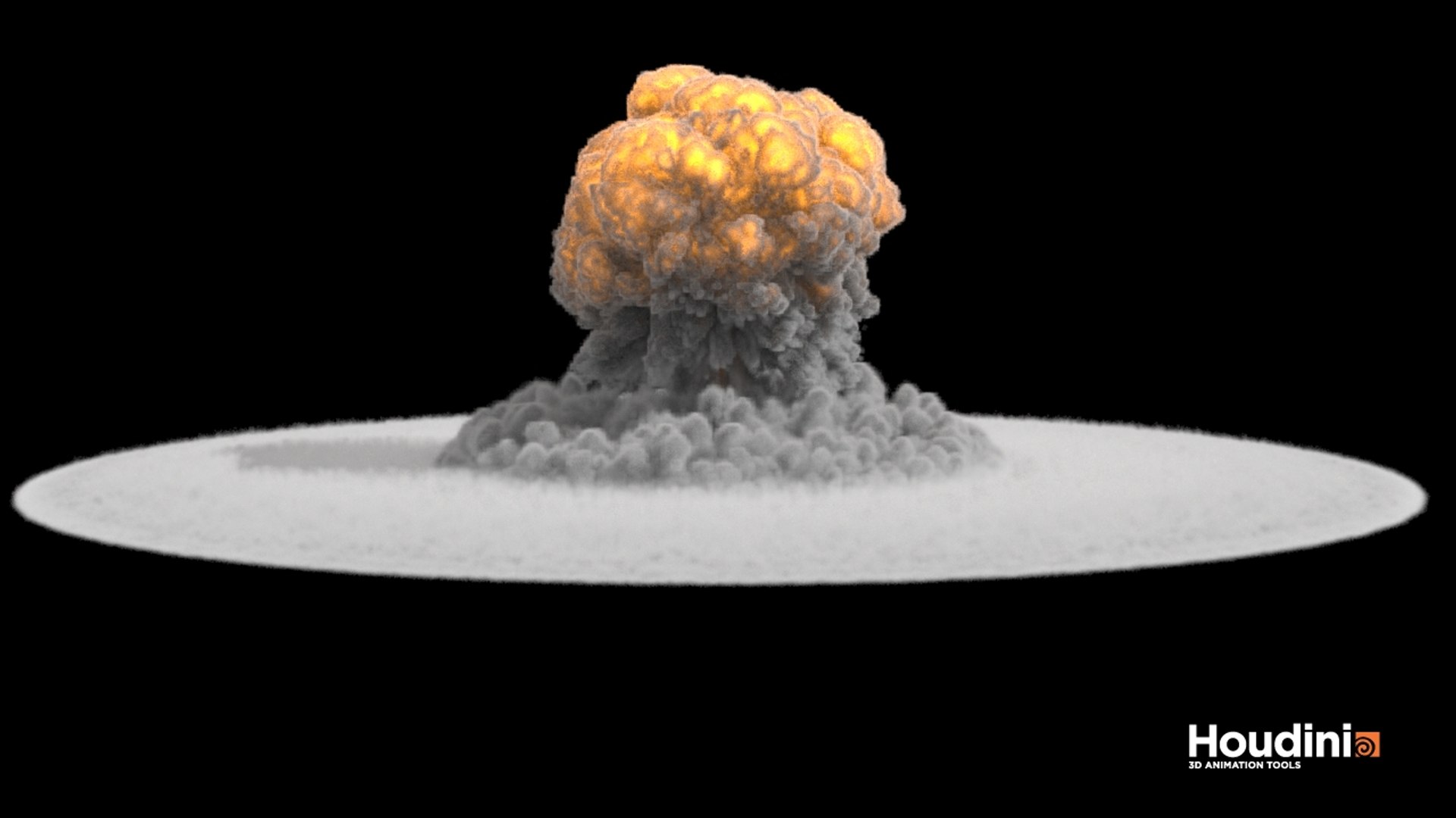 3d Houdini Power Asset Nuclear Explosion