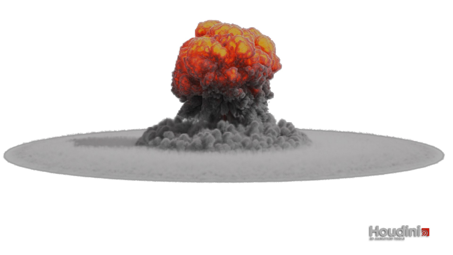 3d Houdini Power Asset Nuclear Explosion
