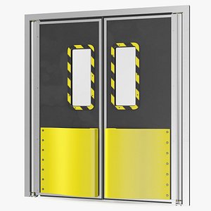 Yellow Swinging Doors for Supermarket