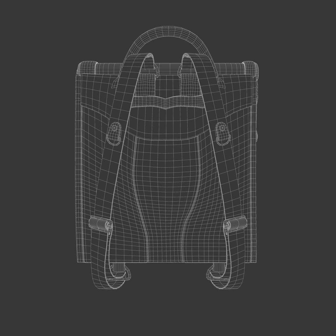 3D School Bag Backpack Japanese Style V1 Model TurboSquid 1782253