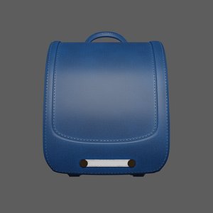 3D school bag backpack japanese style v1 model