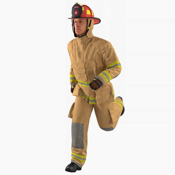 firefighter fully protective suit 3D