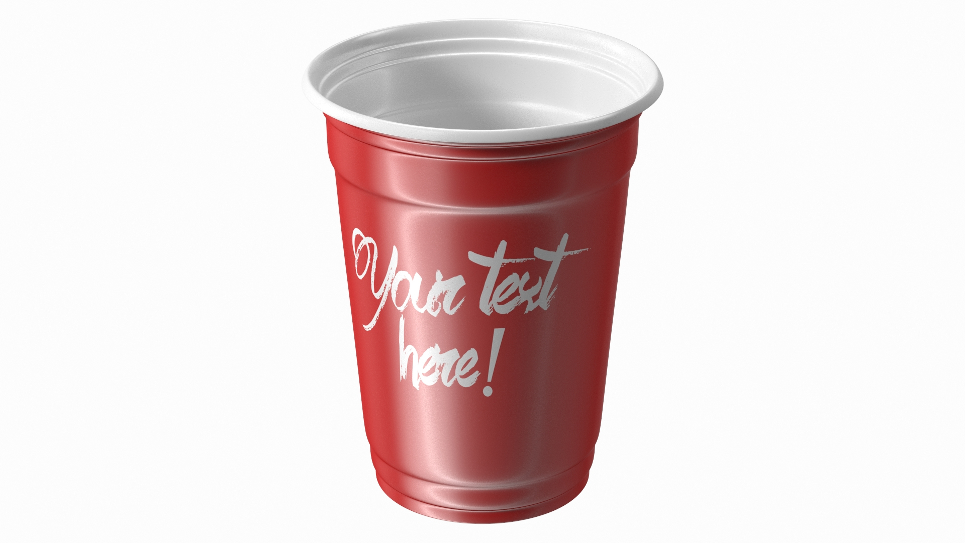 3D Plastic Cup Your Text Red Model - TurboSquid 1910112
