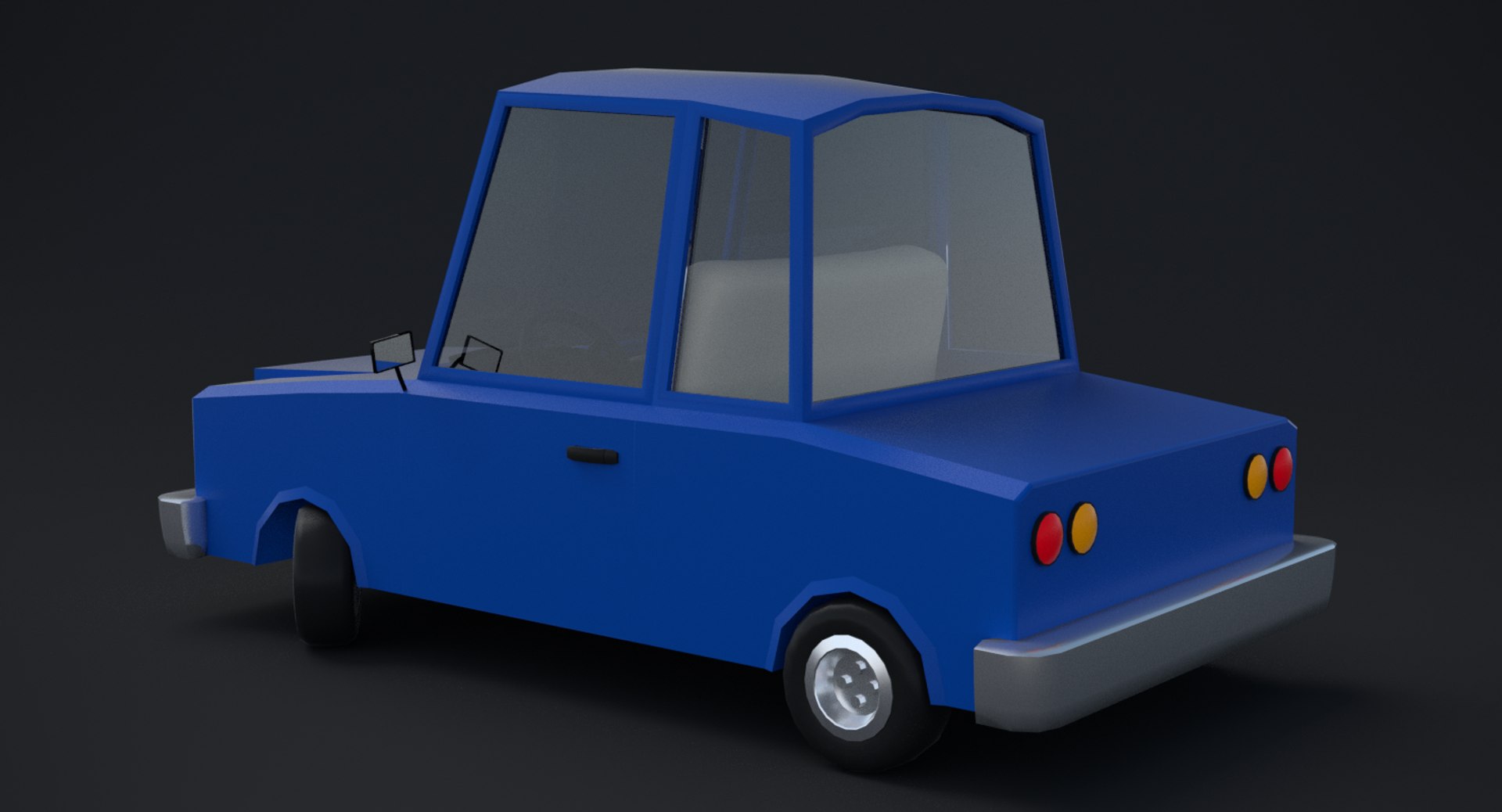 cartoon car rigged 3d obj