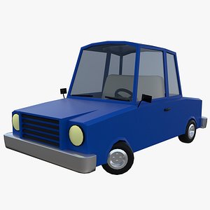 cartoon car rigged 3d obj