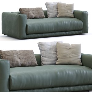 3D Cor leather sofa Moss